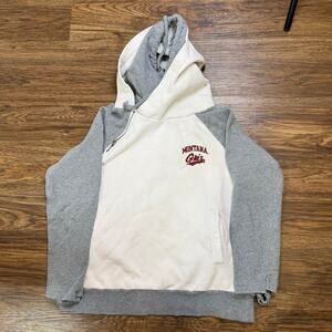 blue 84 montana grizzles womens gray/white sports hoodie size M